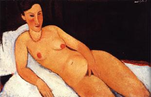 Amedeo Modigliani Nude with Coral Necklace oil painting image